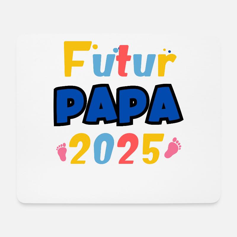 zukünftiger Vater 2025 - Mousepad (Querformat) - Weiß