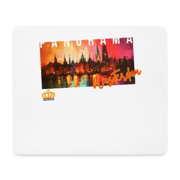 Panorama Amsterdam Palette - Tapis de souris (format paysage) - blanc - Devant