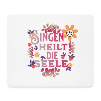 Singen Heilt Die Seele Chor Chorleiterin Geschenk - Mousepad (Querformat) - Weiß - Vorne