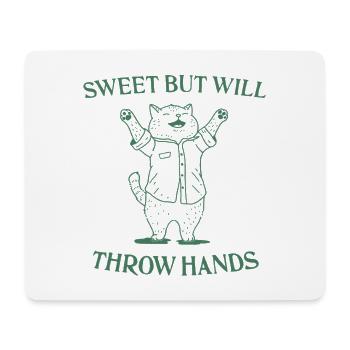 Throw Hands - Mouse Pad (horizontal) - white - Front