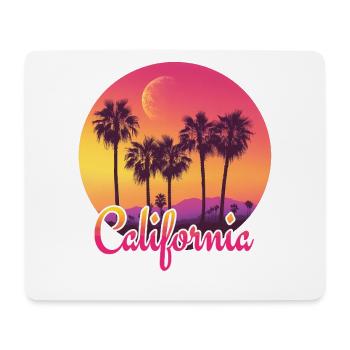 Coucher de soleil sur la plage de Californie - Tapis de souris (format paysage) - blanc - Devant