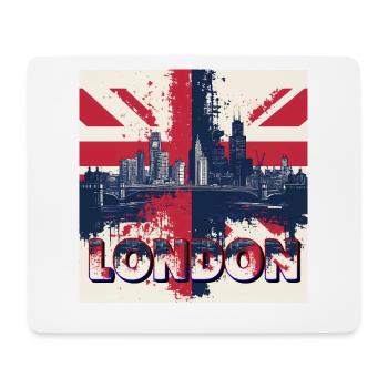 London Skyline Union Jack Splash - Mouse Pad (horizontal) - white - Front