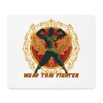 Muay Thai Warrior Wing Emblem - Mouse Pad (horizontal) - white - Front