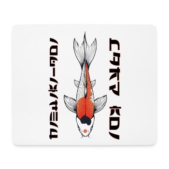 Koi cramoisi avec des glyphes rouges - Tapis de souris (format paysage) - blanc - Devant