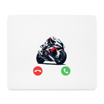 Mon vélo m’appelle - Tapis de souris (format paysage) - blanc - Devant