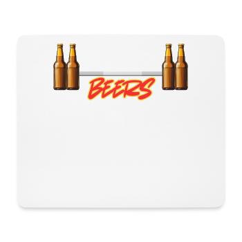 Beers Over Weights Gym-Grafik - Mousepad (Querformat) - Weiß - Vorne