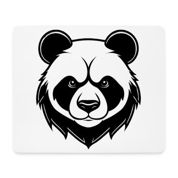 Berühmter Panda Porträt in Schwarz-Weiß - Mousepad (Querformat) - Weiß - Vorne