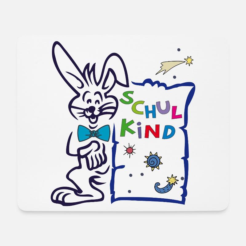 Schulstart Schulkind - Mousepad (Querformat) - Weiß