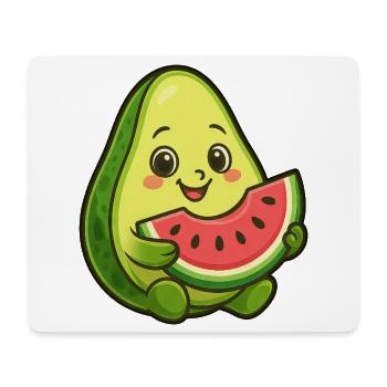 Avocado Melone Wassermelone Sommer Frucht Design - Mousepad (Querformat) - Weiß - Vorne