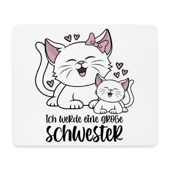 Ich werde eine große Schwester - Katzen Baby Katze - Mousepad (Querformat) - Weiß - Vorne
