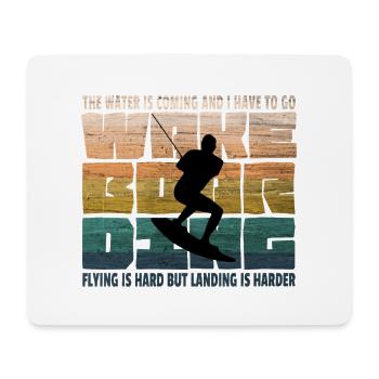 Wakeboarding Wakeboard Vintage - Tapis de souris (format paysage) - blanc - Devant