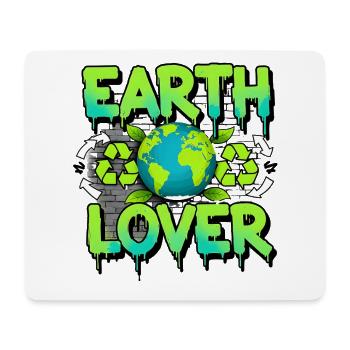 Amoureux de la Terre Graffiti Planète Eco Spirit - Tapis de souris (format paysage) - blanc - Devant