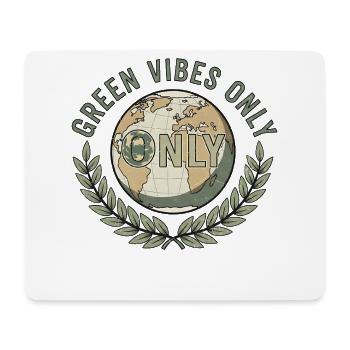 Green Vibes Only Retro Earth Design - Mouse Pad (horizontal) - white - Front