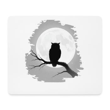 Halloween Eule Vollmond Nacht Spooky Design - Mousepad (Querformat) - Weiß - Vorne