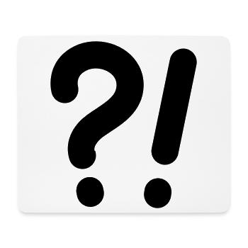 Points d’interrogation et points d’exclamation - Tapis de souris (format paysage) - blanc - Devant