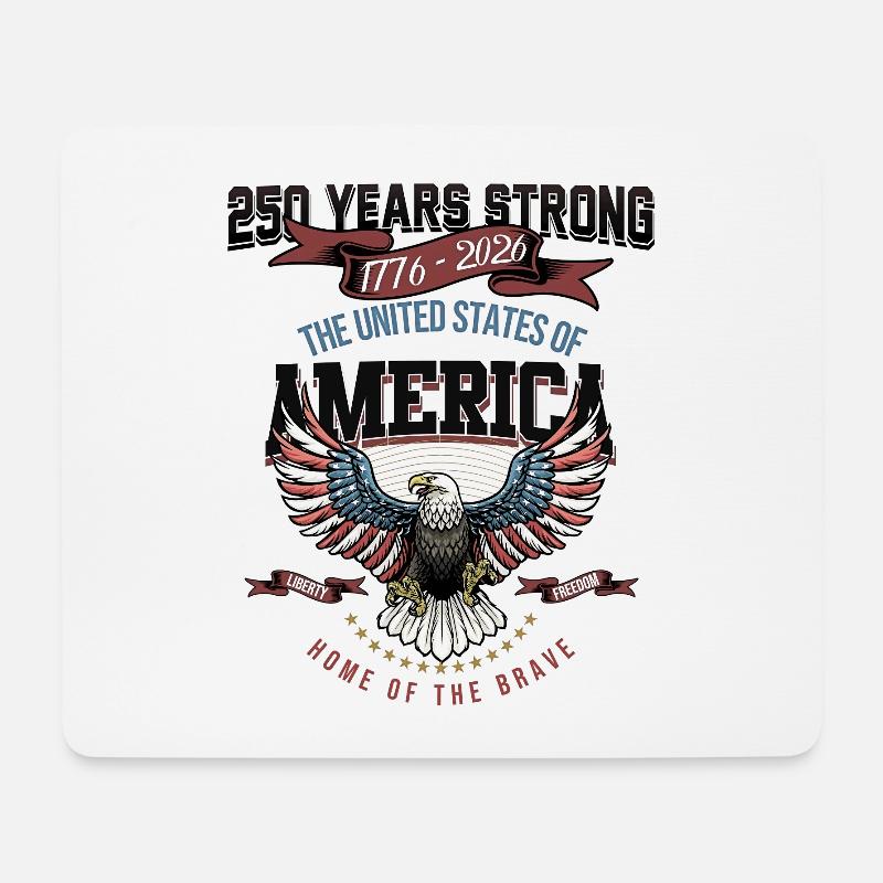 250-jähriges Jubiläum der Vereinigten Staaten - Mousepad (Querformat) - Weiß