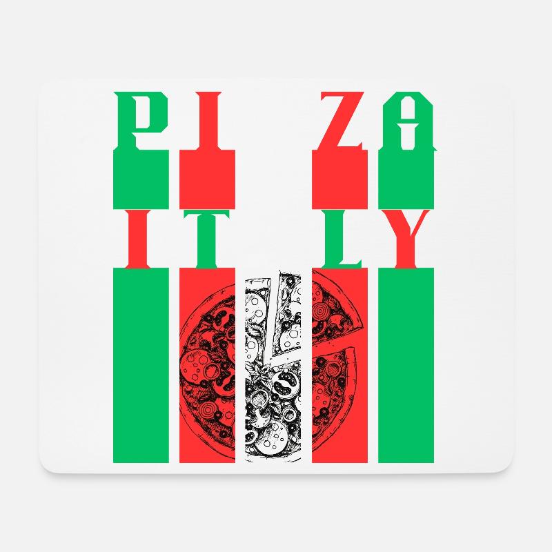 Pizza Italien Stil Illustration - Mousepad (Querformat) - Weiß