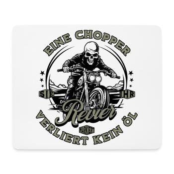 Motorrad Biker Chopper Skelett - Mousepad (Querformat) - Weiß - Vorne