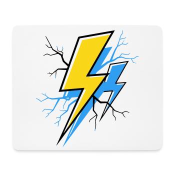 Blau Gelber Strahl - Mousepad (Querformat) - Weiß - Vorne