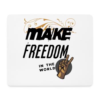 Peace Sign with Floral Ornament - Mouse Pad (horizontal) - white - Front