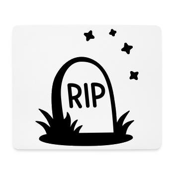 RIP Halloween Grabstein Silhouette - Mousepad (Querformat) - Weiß - Vorne