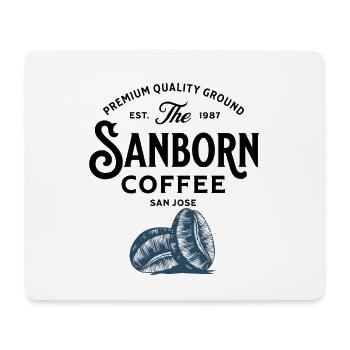 Blue Coffee Beans Illustration - Mouse Pad (horizontal) - white - Front