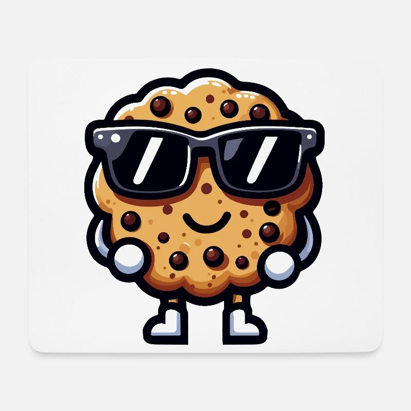 Cookie Chic Dark Glasses - Mouse Pad (horizontal) - white