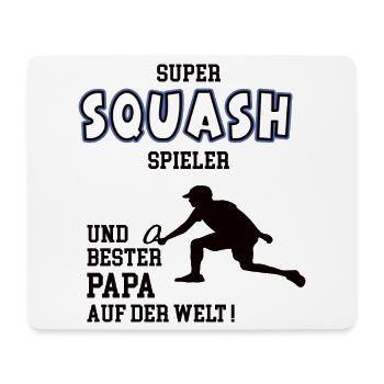 Squash Spieler Squasher Papa Vater Mann - Mousepad (Querformat) - Weiß - Vorne