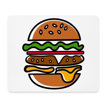 Bunte Hamburger Silhouette - Mousepad (Querformat) - Weiß - Vorne