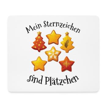 Funny Christmas Zodiac Cookie Motif - Mouse Pad (horizontal) - white - Front