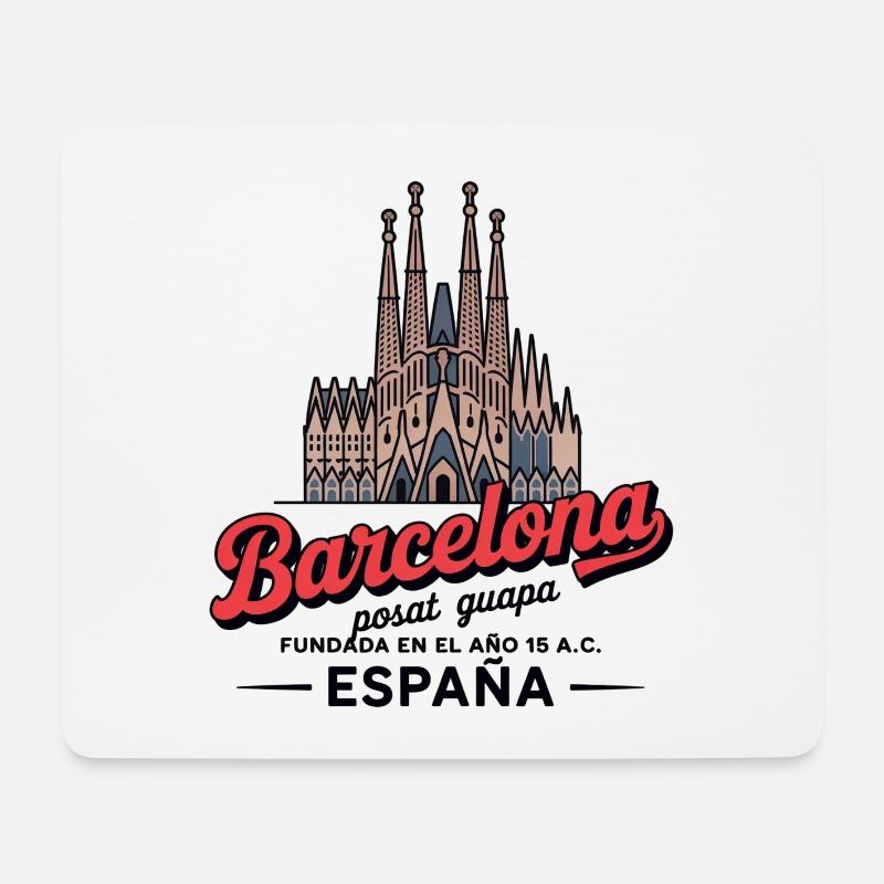 Barcelona Sagrada Familia Stil - Mousepad (Querformat) - Weiß