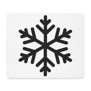 Geometrische Schneeflocke  - Mousepad (Querformat) - Weiß - Vorne
