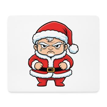 Angry Santa Claus cartoon anti christmas - Mouse Pad (horizontal) - white - Front