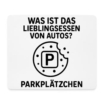 parkplätzchen witz autofahrer kekse - Mousepad (Querformat) - Weiß - Vorne