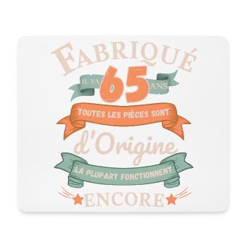 Made 65 Years Ago Genuine Parts - Mouse Pad (horizontal) - white - Front