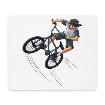Freestyle BMX Street Art Trick Rider Street - Tapis de souris (format paysage) - blanc - Devant