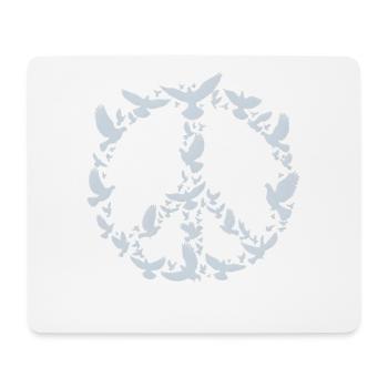 Symbole de la paix Colombes de la paix Design artistique - Tapis de souris (format paysage) - blanc - Devant