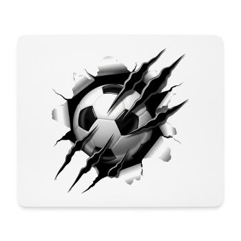 Cooles Fußball Motiv mit Krallenspuren fan sport - Mousepad (Querformat) - Weiß - Vorne