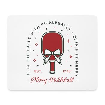 Citations drôles de croisements de fête de pickleball de Noël - Tapis de souris (format paysage) - blanc - Devant