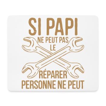 Wenn Opa es nicht reparieren kann, kann es niemand - Mousepad (Querformat) - Weiß - Vorne