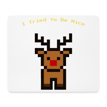 Pixel Rudolph - Mousepad (Querformat) - Weiß - Vorne