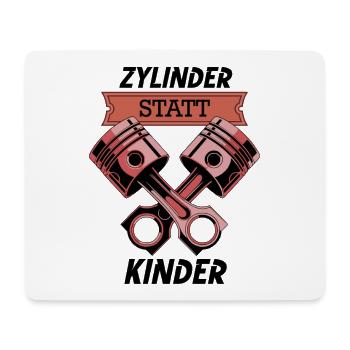 Pistonenherz mit Banner STATT - Mousepad (Querformat) - Weiß - Vorne