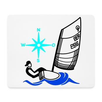 Optimist Opti Segelboot Segeln Kinder Regatta - Mousepad (Querformat) - Weiß - Vorne