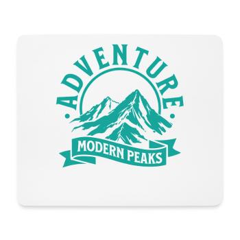 Adventure Modern Peaks – Mountains Outdoor Design - Mouse Pad (horizontal) - white - Front