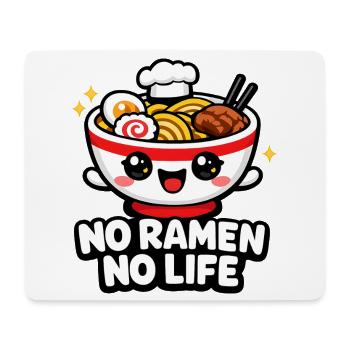 Ramen Lächeln Bowl - Mousepad (Querformat) - Weiß - Vorne