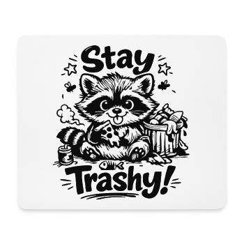 Motif de griffonnage de raton laveur trash - Tapis de souris (format paysage) - blanc - Devant