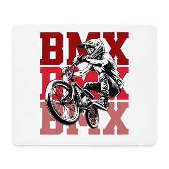 BMX Rider im roten Hintergrund - Mousepad (Querformat) - Weiß - Vorne