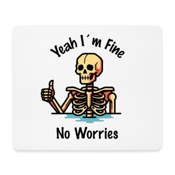Im fine no worries - Mousepad (Querformat) - Weiß - Vorne