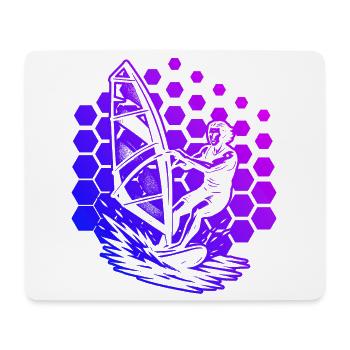 Klare Windsurfing Botschaft - Mousepad (Querformat) - Weiß - Vorne