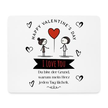 Heart message for two - Mouse Pad (horizontal) - white - Front